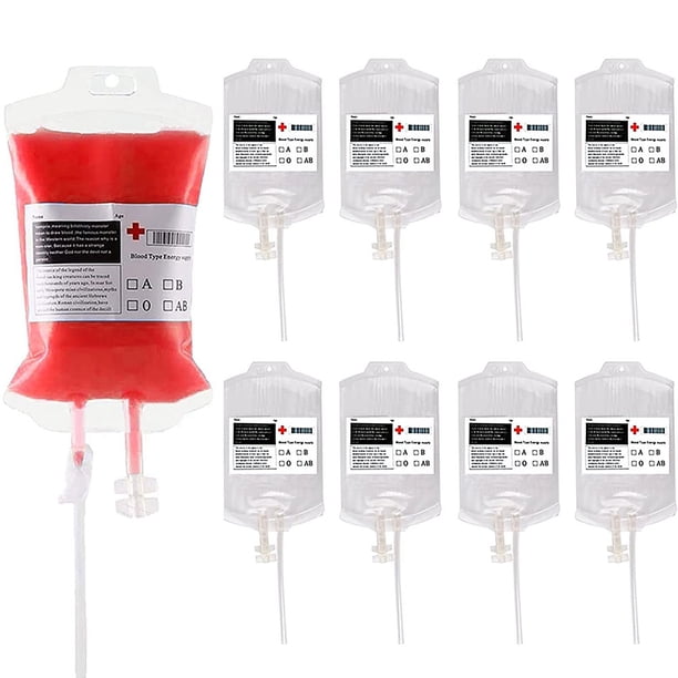 10 Uds. 350ml Bebida Doble Tubo Vampire Diaries Halloween Universal (10 Uds.) AA