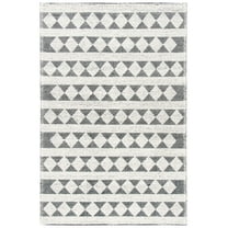 SAFAVIEH Natura Catherin Geometric Area Rug, Ivory/Black, 4' x 6'