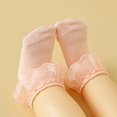 thumbnail image 2 of SUNSIOM Baby Toddlers Girls White Cotton Princess Style Eyelet Ruffles Lace Top Frilly Mesh Spring Summer Princess Socks 0-12 Years, 2 of 7