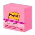thumbnail image 3 of Post-it Super Sticky Notes, 3 in x 3 in (76 mm x 76 mm), Neon Pink, 3 of 3