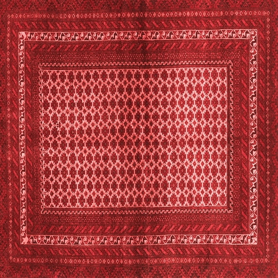Ahgly Company Indoor Square Persian Red Traditional Area Rugs, 4' Square