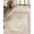 thumbnail image 3 of Wonnitar 2'x6' Washable Kitchen Runner Rug,Hallway Entryway Runner Rug, Oriental Medallion Distressed Non-Slip Mat, Bohemian Low-Pile Floor Carpet Runner for Bathroom Laundry Bedside, 3 of 7