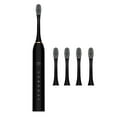 thumbnail image 3 of Electric Toothbrush Powerful Cleaning USB Rechargeable Toothbrush 6 Modes 4 Brush Heads , Black, 3 of 6