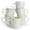 White, variant on Elama Honeycomb 6 Piece 15 Ounce Mug Set in White