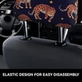thumbnail image 4 of Kdxio Leopard Print Pattern Print 2 Piece Car Head Rest Covers Set Auto Front/Rear Seats Headrest Cover Universal Fit Most Cars,Sedan, SUV, 4 of 9
