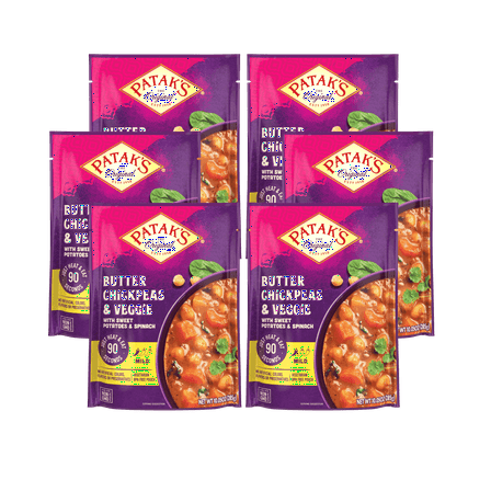 Patak's Butter Chickpeas & Veggie, 10.05 oz, Pack of 6