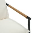 thumbnail image 6 of Nathan James Omel Lounge Reading Chair, Modern Living Room Accent Chair with Metal Frame and Boucle Upholstery, White/Black, 6 of 8