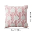 thumbnail image 2 of Easter Pillow Covers 18x18, Pink and White Bunny Pillow Covers Easter 3D Printed Pillow Covers, Soft Easter Cushion Covers Spring Pillow Covers for Home Sofa Bed Couch, Easter Spring Holiday Decor, 2 of 6