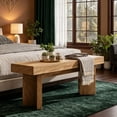 thumbnail image 6 of Fnova 47.24" Entryway Bench, Farmhouse Wooden Shoe Bench, Indoor End of Bed Stool for 1-2, Long Kitchen Table Seat Dining Seat for Entryway, Hallway, Living Room, 6 of 19