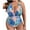 C-Blue, variant on Wyobmus Womens Plus Size High Waist Bikini Sets Ditsy Floral Print Two Piece Swimsuit Adjustable Spaghetti Straps Bathing Suit With Drawstring Side Bottoms D-Pink