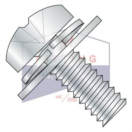 

4-40 x 1/4 Double SEMS Screws | Regular Flat & Split Washers | Phillips | Pan Head | 18-8 Stainless Steel (Quantity: 5000)