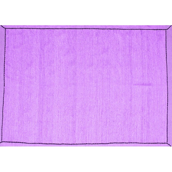 Ahgly Company Indoor Rectangle Abstract Purple Contemporary Area Rugs, 5' x 8'