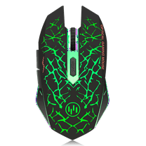 Uciefy Wireless LED Gaming Mouse 2.4G Optical Rechargeable Silent Mice with USB Receiver Green