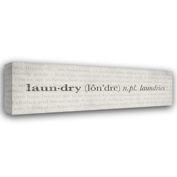 Kristin Emery 24x11 Gallery Wrapped Canvas Wall Art Titled - Definitions - Laundry II