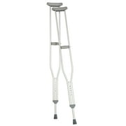 Carex Pushbutton Aluminum Underarm Crutches for Adults, Seniors, Height Adjustable, 250 lb Capacity