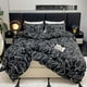 thumbnail image 1 of Juego de Funda Nórdica Reina Hojas Blancas Líneas Impresas, 3 Piezas Suave Juego de Cama 1, 1 of 8