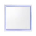 thumbnail image 2 of Pia 41 Inch Wood Mirror, LED Lighting, Beveled Edge, White, Silver - Saltoro Sherpi, 2 of 5