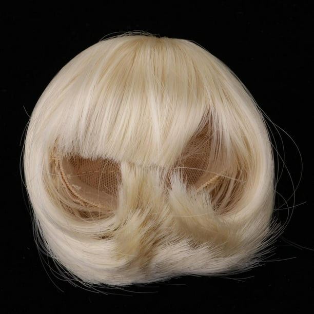 Muñeca Pelucas completas Cabello 1/4 Peluca sintética rizada Peluca de Peluca para Oro