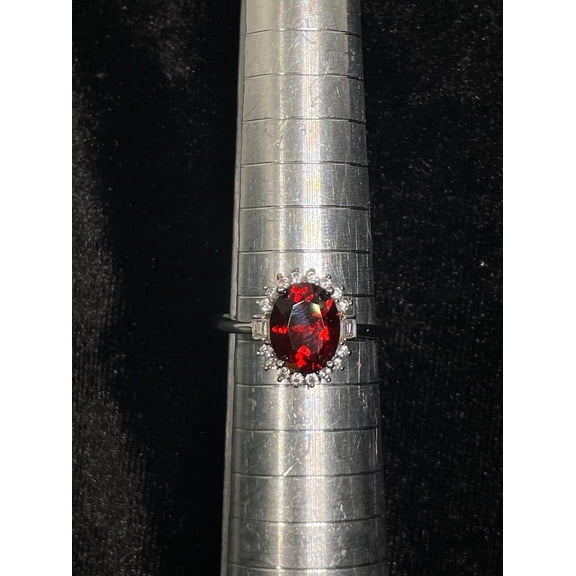 Natural Red Garnet 925 Sterling Silver Ring, Gift for Her, Engagemant Ring, Birthstone Rings for Women, Gift For Her