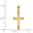 thumbnail image 4 of 14K Yellow Gold Laser Etched Cross Pendant (25 X 12) Made In United States xr133, 4 of 6