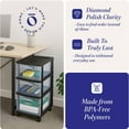 thumbnail image 3 of Homz Plastic 3-Drawer Medium Home Storage Container Tower w/Wheels (2 Pack), 3 of 12