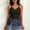 *Black, variant on ClodeEU Women's Lace Trimmed Spaghetti Strap Tank Top with Built in Pads,Versatile Camisole for Layering or Outerwear Khaki,Womens Plus M