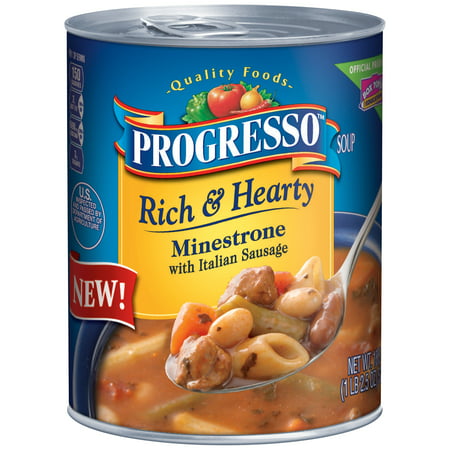 Progresso® Rich & Hearty Minestrone with Italian Sausage Soup 18.5 oz ...