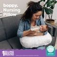 thumbnail image 3 of Boppy Nursing Pillow - Ergonomic Bottle & Breastfeeding Pillow with High, Firm, Large Area, Water-Repellant with Washable Cover;  Baby Safety Alliance Verified - Tan Checkered Stripes, 3 of 10