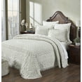 thumbnail image 4 of Better Trends 3 Piece Chenille Bedspread Set for King Bedspread 100% Cotton Medallion Design Lightweight Bedspread for all Season Heirloom Collection (Ivory), 4 of 7