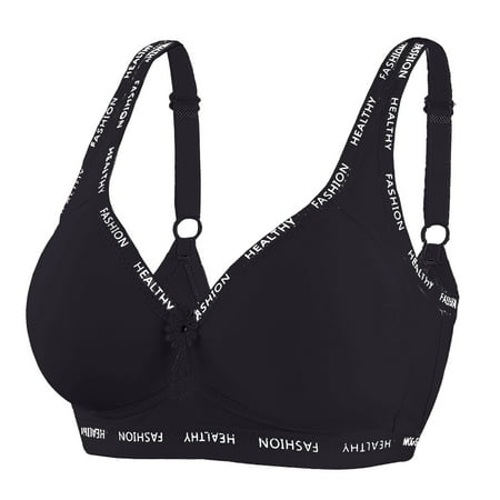 

Pedort Backless Bra Bralettes for Women V Neck Floral Lace Adjustable Straps Everyday Bra Black 42