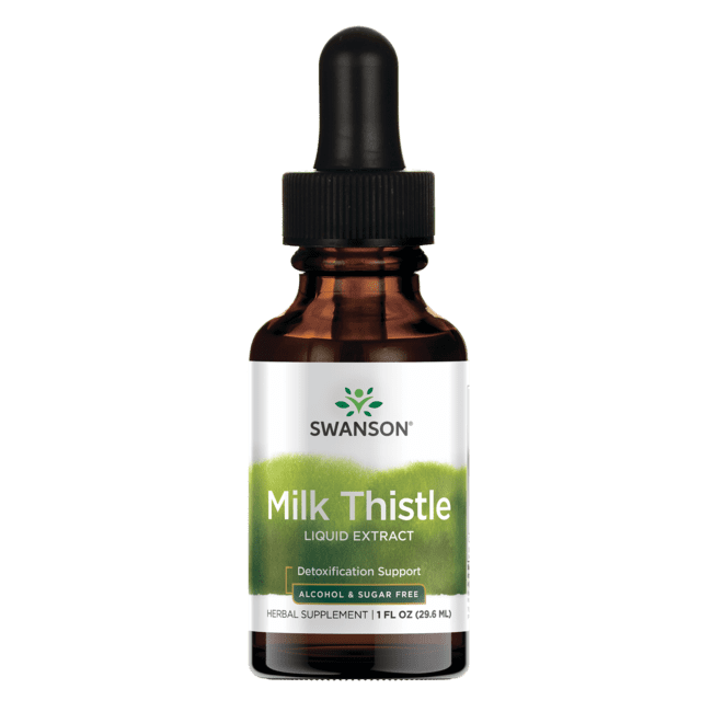 Swanson Milk Thistle Liquid Extract (Alcohol- and Sugar-Free) 1 fl oz Liquid