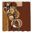 thumbnail image 3 of Ambesonne Modern Art Shower Curtain, Surreal Abstract Retro, 69"Wx84"L, Redbrown Camel, 3 of 4