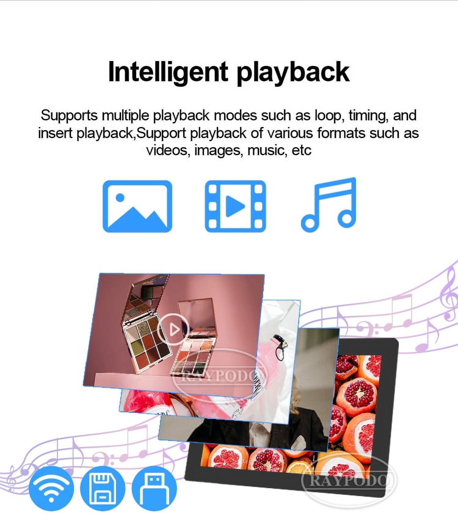 Raypodo 13.3" Android 11 Wall Mount Tablet, Rockchip RK3566, VESA Adjustable, Touch Screen Player