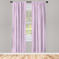 thumbnail image 3 of Ambesonne Geometric Curtains, Vertical Monochrome Lines, Pair of 28"x84", Soft Pink White, 3 of 5