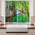 thumbnail image 2 of Ambesonne Nature Kitchen Curtains, Cascade Trees Greenery, 55"x45", Green Grey, 2 of 3