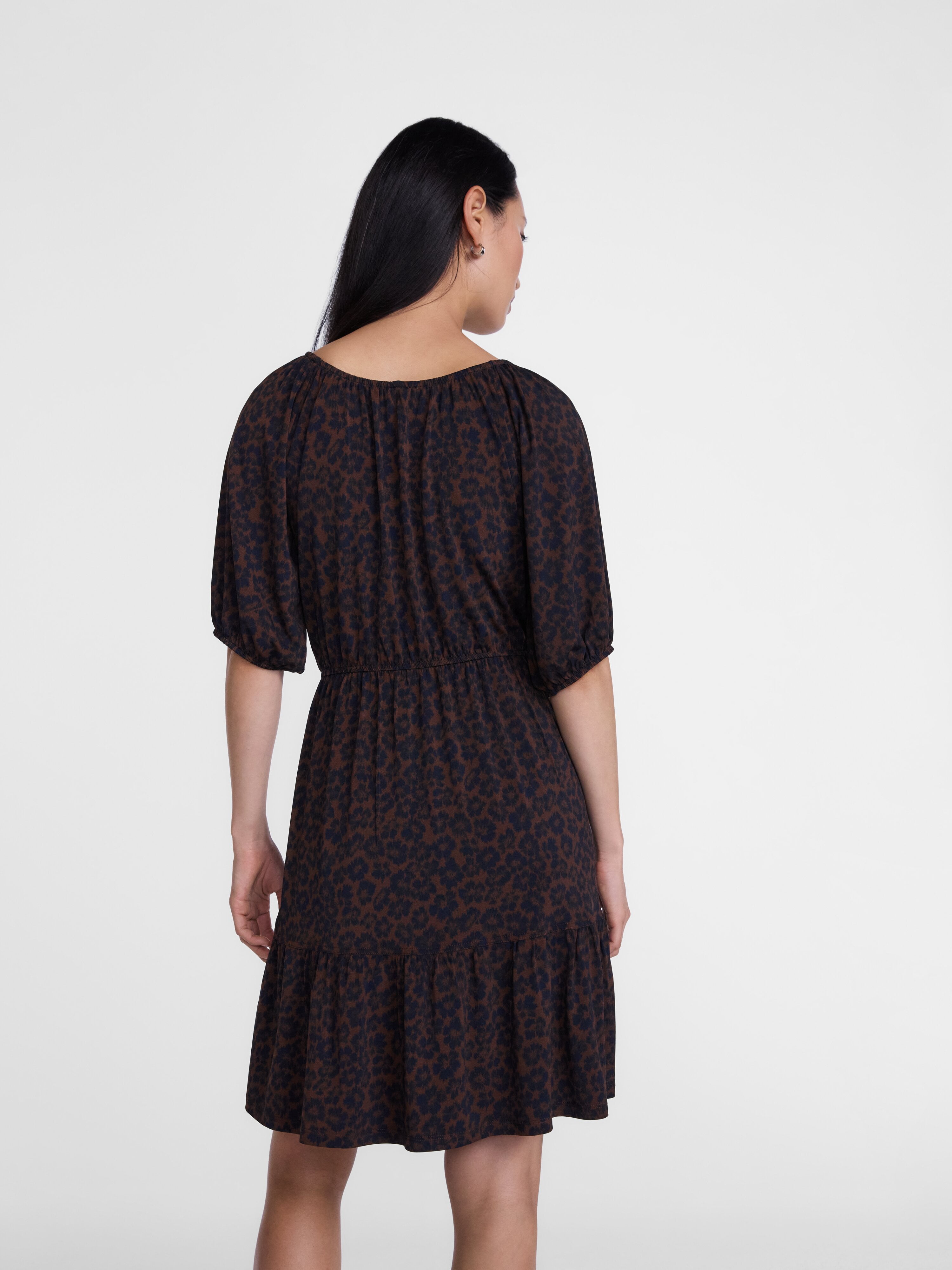 Scenario Women's Mini Dress with Shirred Waist, Sizes XS-XXXL