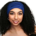 thumbnail image 3 of Lady Headband Solid Color Wide High Elasticity Sweat Absorption Head Wrap for Sports, 3 of 11