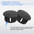 thumbnail image 3 of 4Pcs Plastic Hole Plugs, 16mm(5/8") Flush Type Panel Plugs, Round Snap Knockout Locking Plugs for Furniture Insert End Caps Panels, Black, 3 of 6