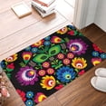 thumbnail image 4 of Rateoe Traditional Floral Polish Pattern Flannel Door Mat Indoor Outdoor Entrance, Waterproof All-Weather Doormat,Fade Resistant, Low Profile Entryway Mat 16x24in, 4 of 7