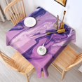 thumbnail image 2 of Square Tablecloth, Waterproof Polyester Table Cover, Wrinkle Resistant & Washable Fabric for Dining, Kitchen, Picnic, 42x42in(107x107cm), Liquid & Marble Print, 2 of 6