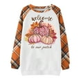 thumbnail image 4 of Dyegold Thanksgiving Sweatshirt Ladies Cute Vintage Western Pullover Tops Hoodies Women Fall Fashion For Women Fleece Plus Size ​Christmas ​Half Zip Sweatshirt Women ​Fashion $15 & Under, 4 of 5