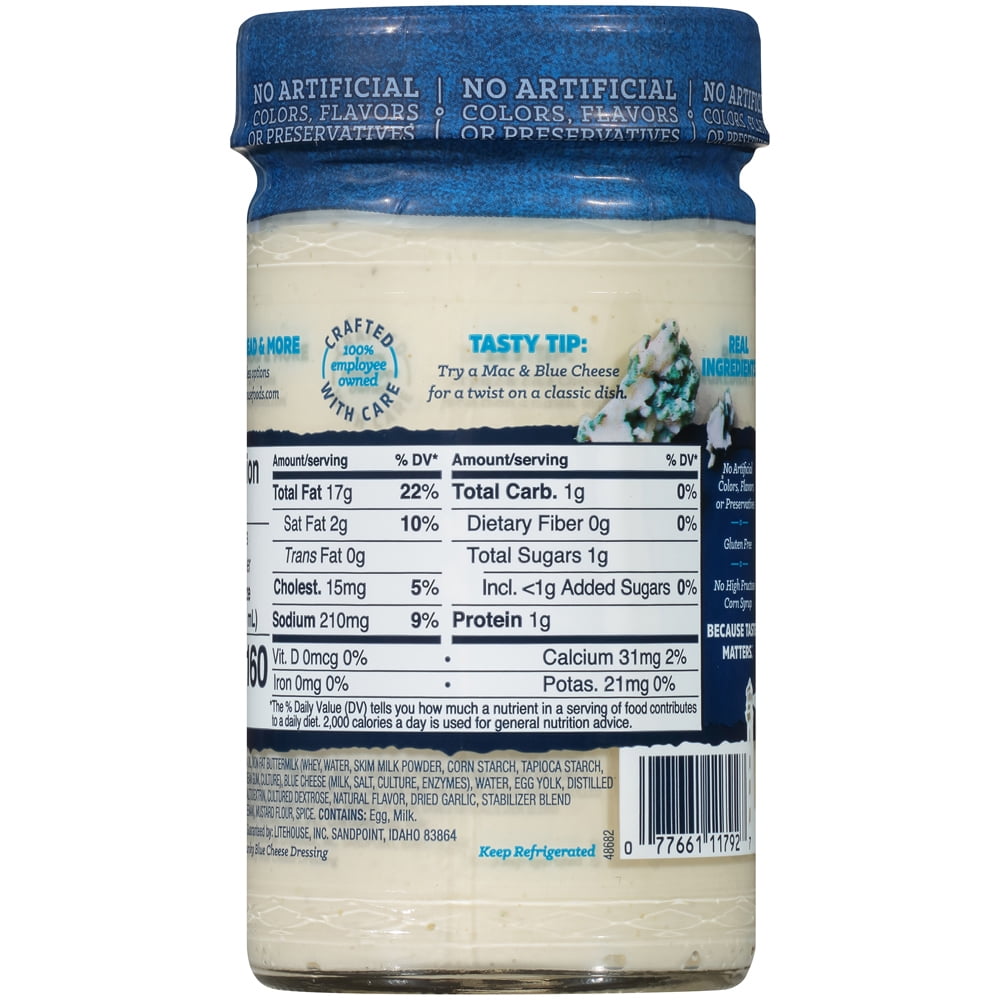 Litehouse Ultra Premium Big Blue Refrigerated Salad Dressing & Dip, 13 Fluid oz Bottle