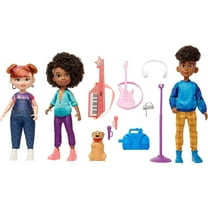 Mattel Karma's World Dolls & Accessories, 3-Pack Set Includes Karma, Winston & Switch Dolls, Plus Pet & Band Gear