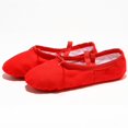 thumbnail image 4 of AnuirheiH Girls Ballet Shoes Elastic Band Dance Shoes Canvas Gymnastics Flats Split Sole Shoes On Sale, 4 of 4