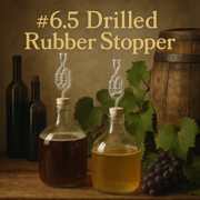 LD Carlson #6.5 Drilled Rubber Stopper