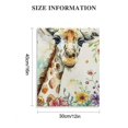 thumbnail image 3 of FCXZI Safari Animal Nursery Canvas Wall Art Watercolor Baby Animals with Wildflowers Picture Wall Decor Cute Giraffe Elephant Rabbit Painting Print Artwork for Kids Children Canvas painting, 3 of 5