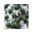 thumbnail image 3 of YFTDEF Christmas Decorations 12Pcs Flocked Balls, Green Plush Ornaments, Vintage Style Home Decor, Easy to Hang Christmas Tree Accessories for Holiday Season, 2.36in, 3 of 6