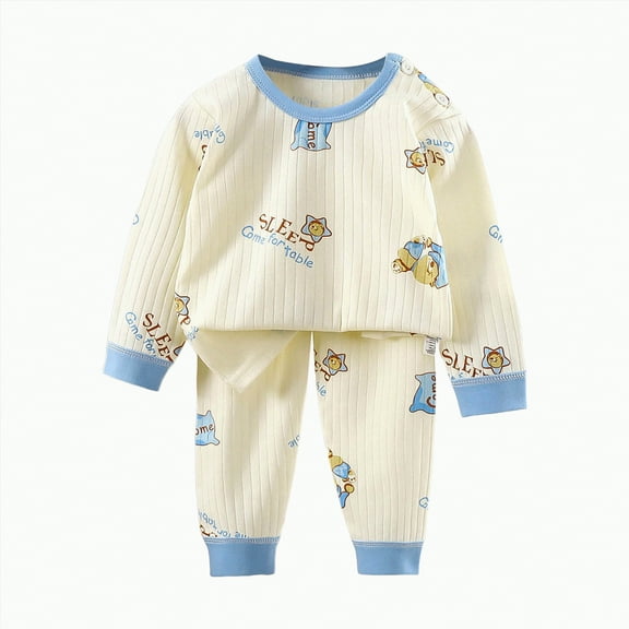 HCNTES Toddler Baby Boy Fall Winter Clothes Long Sleeve Sweatshirt Pullover Tops Joggers Pants Outfit Set(6-12 Months,Beige#1)