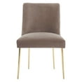 thumbnail image 3 of Safavieh  Couture Nolita Velvet Accent Chair - Mustard / Brass - 28"x23"x35.3" - 28" W x 23" D x 35" H Rust, 3 of 5