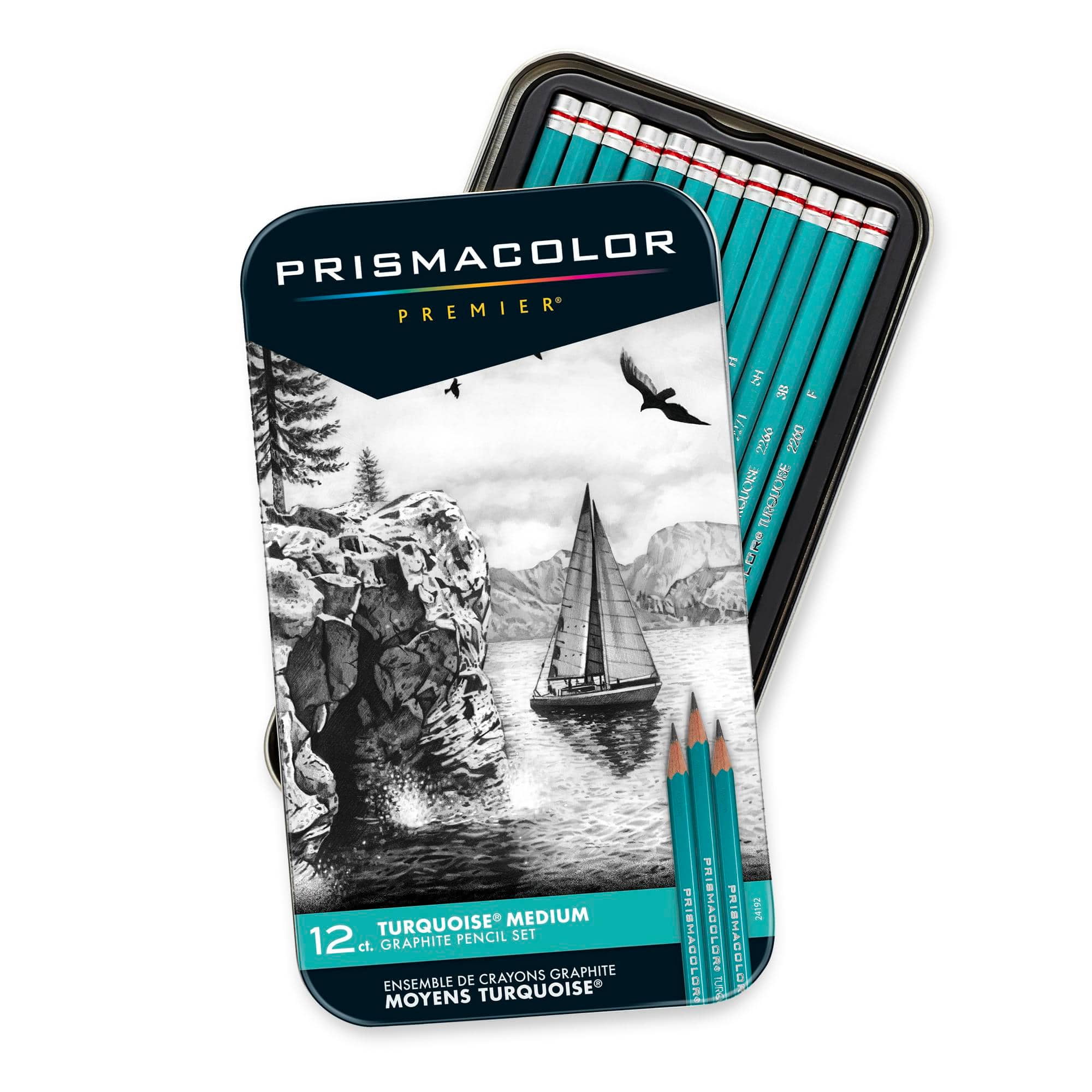 6 Packs: 12 ct. (72 total) Prismacolor® Premier® Turquoise Medium Graphite  Pencil Set